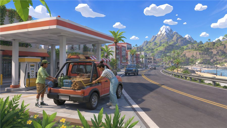 A car being fuelled for a trip out of town